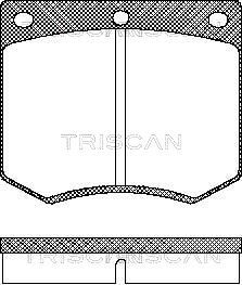 TRISCAN 8110 16229 Тормозные колодки и сигнализаторы  для TRIUMPH 2.5 (Триумпх 2.5)
