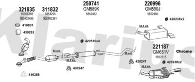 Układ wydechowy KLARIUS 391580E