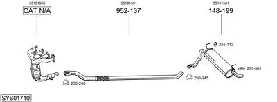 SISTEM DE ESAPAMENT BOSAL SYS01710