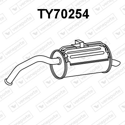 Глушитель выхлопных газов конечный VENEPORTE TY70254 для TOYOTA STARLET