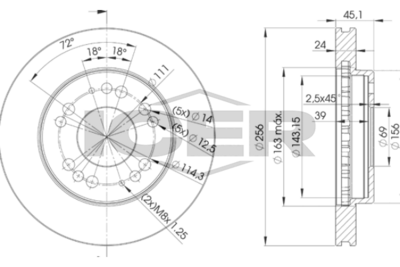 спирачен диск ICER 78BD8110-2