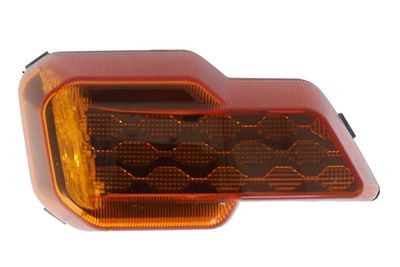 Controlelampje, zijkant Rechts (kleur van het glas: oranje, met lampvoet)