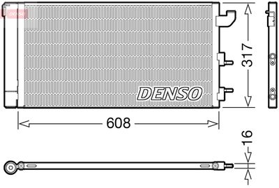 Конденсатор, кондиционер DENSO DCN09144 для FIAT PANDA