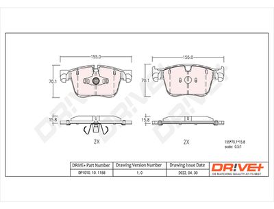 SET PLACUTE FRANA FRANA DISC Dr!ve+ DP1010101158