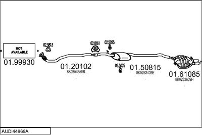 SISTEM DE ESAPAMENT MTS AUDI44969A025456