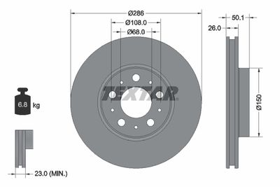 TEXTAR Bremsscheibe PRO (92100503)