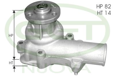 Водяной насос, охлаждение двигателя GGT PA00291 для FIAT 132