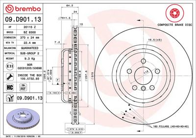DISC FRANA BREMBO 09D90113 1