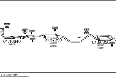 SISTEM DE ESAPAMENT MTS FORD27760A015290