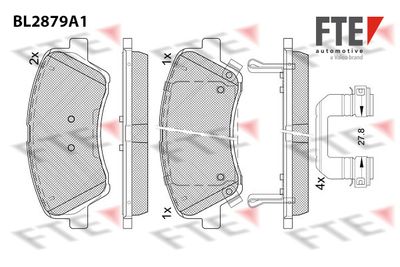 Комплект тормозных колодок, дисковый тормоз FTE 9011119 для KIA STONIC