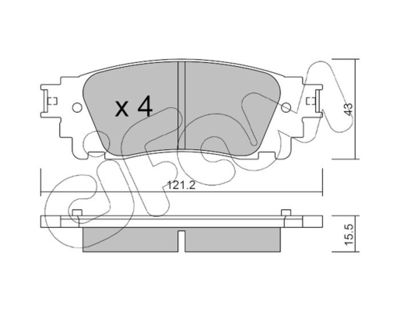 Комплект тормозных колодок, дисковый тормоз CIFAM 822-1041-0 для LEXUS NX
