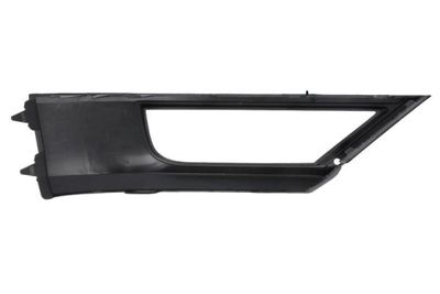 Voorbumper afdekking Voor Links (Bodem, met mistlampgaten, met parkeersensor gaten, plastic, zwart) past: VW T-ROC 07.17-03.22