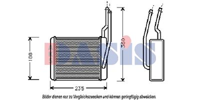 Теплообменник, отопление салона AKS DASIS 096003N для FORD TOURNEO