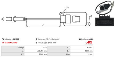 SENZOR NOX INJECTIE ADITIV AS-PL NOX9330 2