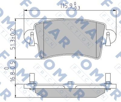 Комплект тормозных колодок, дисковый тормоз FOMAR Friction FO 684281 для RENAULT MASTER