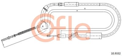 Тросик, cтояночный тормоз COFLE 92.10.9332 для MERCEDES-BENZ A-CLASS