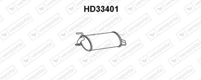 VENEPORTE HD33401 Глушитель выхлопных газов  для HONDA ACCORD VI (CK, CG, CH, CF) 2.0 i (CG9)