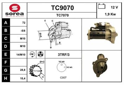 STARTER SNRA TC9070