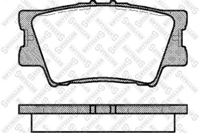 Комплект тормозных колодок, дисковый тормоз STELLOX 1242 000BL-SX для TOYOTA MATRIX