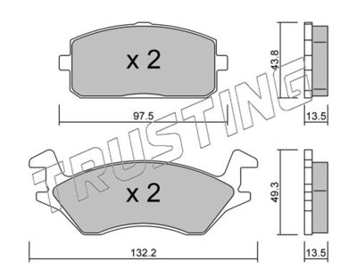 Комплект тормозных колодок, дисковый тормоз TRUSTING 243.0 для TOYOTA STARLET