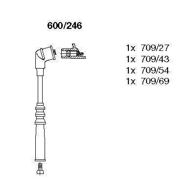 Комплект проводов зажигания BREMI 600/246 для NISSAN PICK