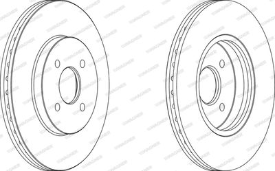 WAGNER WGR1195-1 Тормозные диски для FORD FOCUS I (DAW, DBW) ST170