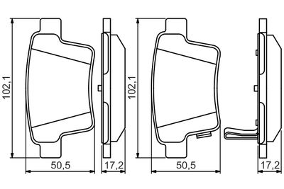 Brake Pad Set, disc brake 0 986 495 344