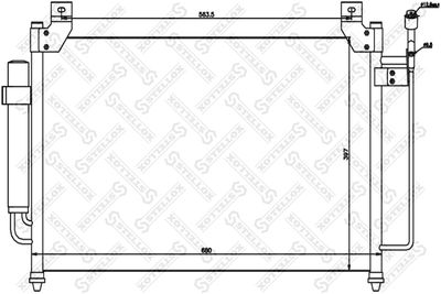 Конденсатор, кондиционер STELLOX 10-45664-SX для MAZDA CX-7