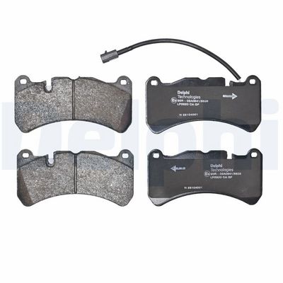 Remblokken set Voor (met een dempingskussen), past: MASERATI GHIBLI III, GRANCABRIO, QUATTROPORTE V, QUATTROPORTE VI 3.0/3.0D/4.7 06.08-
