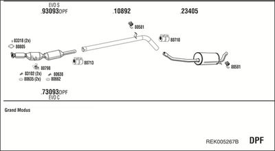 Układ wydechowy WALKER REK005267B