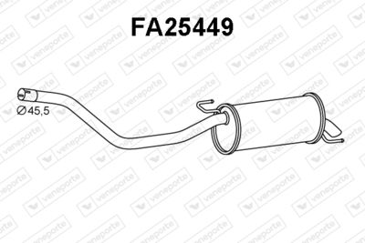 Глушитель выхлопных газов конечный VENEPORTE FA25449 для FIAT 500L