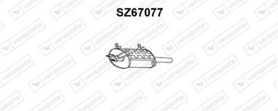 Глушитель выхлопных газов конечный VENEPORTE SZ67077 для SUZUKI SWIFT