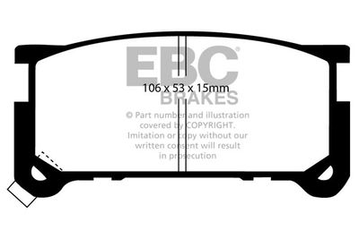 Комплект тормозных колодок, дисковый тормоз EBC Brakes DP615 для SUBARU LEONE