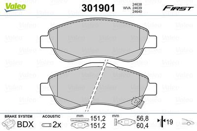 Brake Pad Set, disc brake 301901