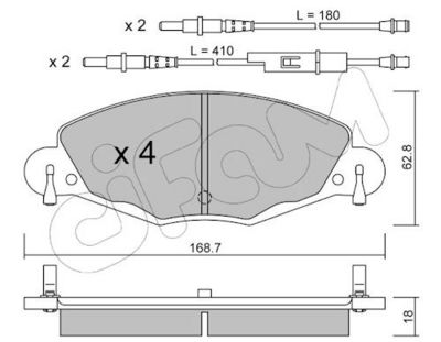 Bremsbelagsatz, Scheibenbremse