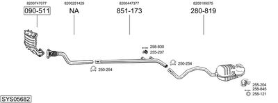 Układ wydechowy BOSAL SYS05682
