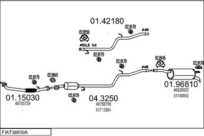 SISTEM DE ESAPAMENT MTS FIAT38950A016457
