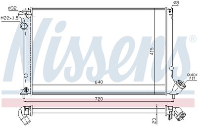 RADIATOR RACIRE MOTOR NISSENS 63731 5