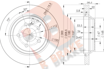 R BRAKE 78RBD23053 Тормозные диски  для MERCEDES-BENZ S-CLASS (W220) S 430 4-matic (220.083, 220.183)