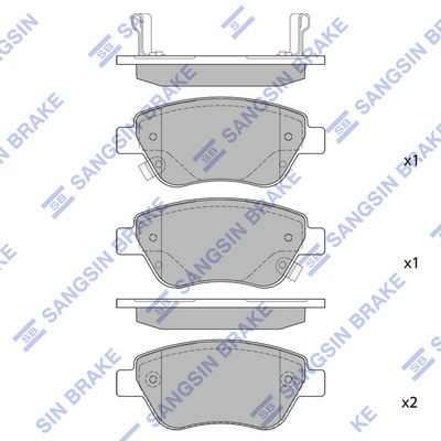 Комплект тормозных колодок, дисковый тормоз Hi-Q SP1810A для OPEL ADAM