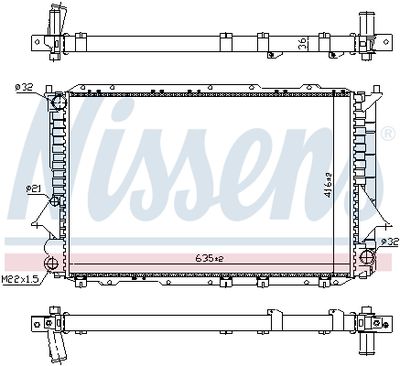 RADIATOR RACIRE MOTOR NISSENS 60458 4
