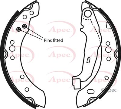 Brake Shoe Set APEC SHU786