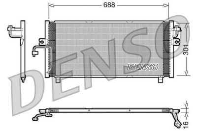 DENSO DCN46004 Радіатор кондиціонера для NISSAN (Ниссан)