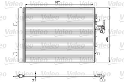 Конденсатор, кондиционер VALEO 814318 для VOLVO S80