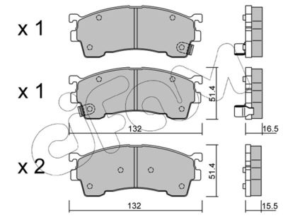 Brake Pad Set, disc brake 822-223-1