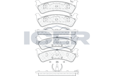 ICER 181409 Тормозные колодки и сигнализаторы  для FORD USA EXPLORER (U2, U_) 4.0 4WD