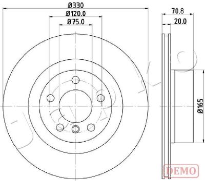 JAPKO 61012C Тормозные диски  для CHERY M11 (Чери М11)