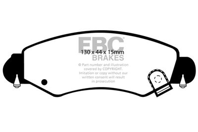 Комплект тормозных колодок, дисковый тормоз EBC Brakes DP1361 для OPEL AGILA