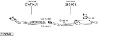 Изпускателна система BOSAL SYS00621