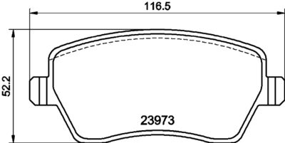 Комплект тормозных колодок, дисковый тормоз 8DB 355 010-851